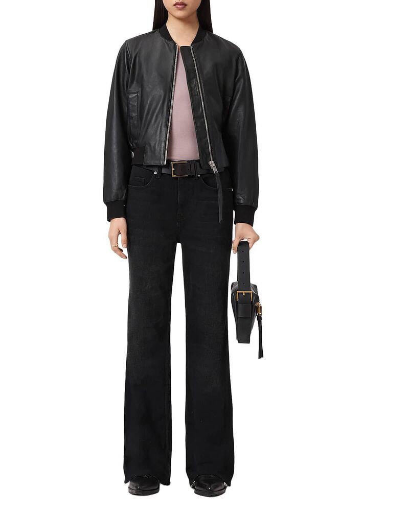 オールセインツ レディース ボトムス デニムパンツ ジーンズ ALLSAINTS Ember High Rise Flare Jeans in Washed Black ブラック オールセインツ レディース ボトムス デニムパンツ ジーンズ ALLSAINTS Ember High Rise Flare Jeans in Washed Black ブラック