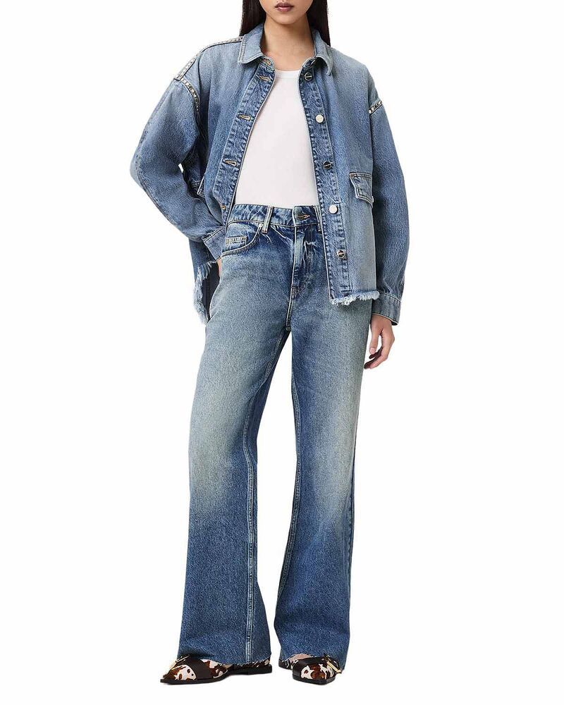オールセインツ レディース ボトムス デニムパンツ ヴィンテージ フレア ジーンズ ALLSAINTS Ember High Rise Flare Leg Jeans in Vintage Indigo Vintage Indigo インディゴ