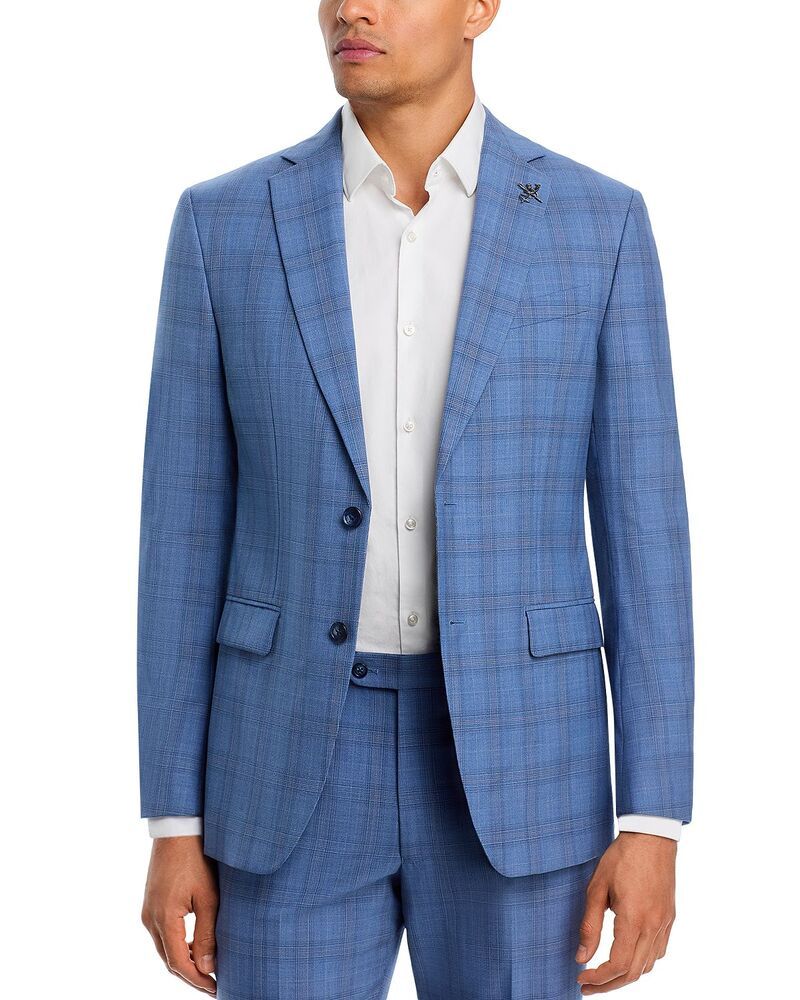 ジョンバルベイトスター ユーエスエー メンズ アウター ジャケット・ブルゾン スリムフィット John Varvatostar USA Slim Fit Plaid Suit Jacket Light Blue Brown ブルー