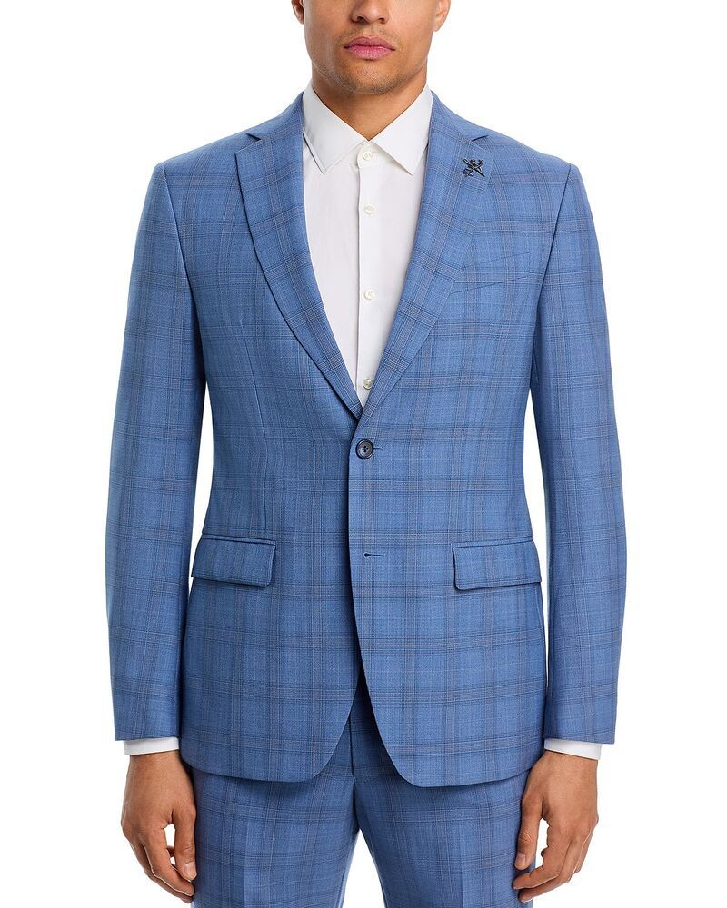 ジョンバルベイトスター ユーエスエー メンズ アウター ジャケット・ブルゾン スリムフィット John Varvatostar USA Slim Fit Plaid Suit Jacket Light Blue Brown ブルー ジョンバルベイトスター ユーエスエー メンズ アウター ジャケット・ブルゾン スリムフィット John Varvatostar USA Slim Fit Plaid Suit Jacket Light Blue Brown ブルー
