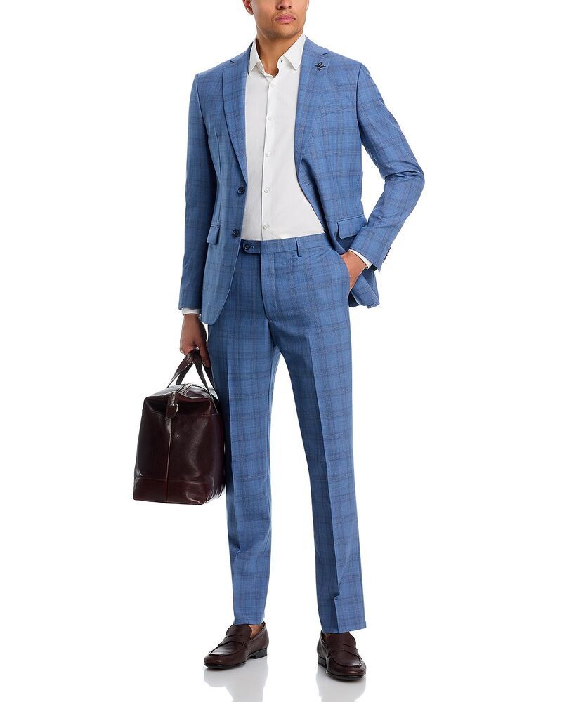 ジョンバルベイトスター ユーエスエー メンズ アウター ジャケット・ブルゾン スリムフィット John Varvatostar USA Slim Fit Plaid Suit Jacket Light Blue Brown ブルー ジョンバルベイトスター ユーエスエー メンズ アウター ジャケット・ブルゾン スリムフィット John Varvatostar USA Slim Fit Plaid Suit Jacket Light Blue Brown ブルー