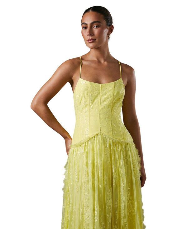 コースト レディース トップス ワンピース レース マキシ Coast Lace Cami Maxi Dress Yellow イエロー