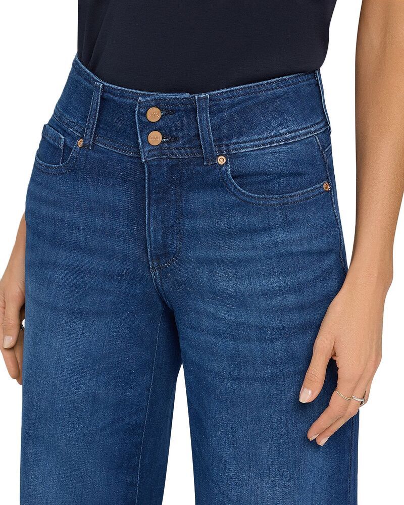 エヌワイディージェイ レディース ボトムス デニムパンツ ワイドレッグ ジーンズ NYDJ Teresa High Rise Wide Leg Double Button Jeans in Deep Wave Deep Wave エヌワイディージェイ レディース ボトムス デニムパンツ ワイドレッグ ジーンズ NYDJ Teresa High Rise Wide Leg Double Button Jeans in Deep Wave Deep Wave