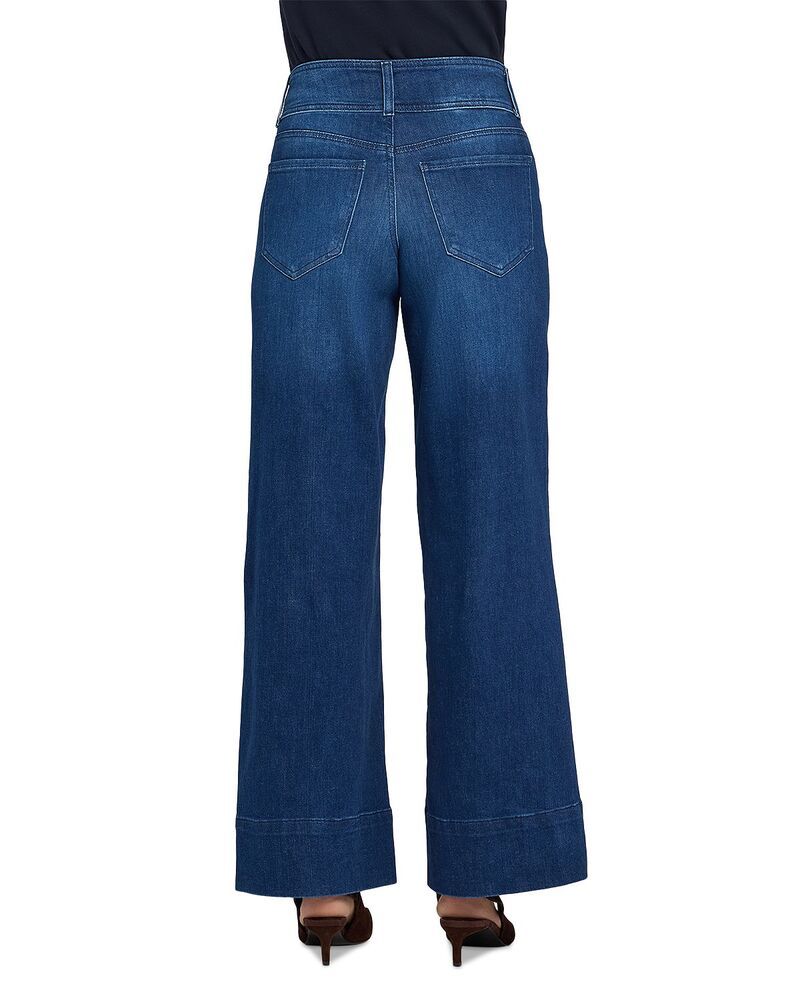 エヌワイディージェイ レディース ボトムス デニムパンツ ワイドレッグ ジーンズ NYDJ Teresa High Rise Wide Leg Double Button Jeans in Deep Wave Deep Wave エヌワイディージェイ レディース ボトムス デニムパンツ ワイドレッグ ジーンズ NYDJ Teresa High Rise Wide Leg Double Button Jeans in Deep Wave Deep Wave