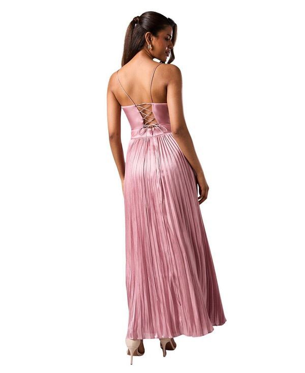 コースト レディース トップス ワンピース プチ プリーツ トール Coast Petite Metallic Pleated Corsage Dress Pink ピンク コースト レディース トップス ワンピース プチ プリーツ トール Coast Petite Metallic Pleated Corsage Dress Pink ピンク
