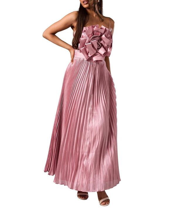 コースト レディース トップス ワンピース プチ プリーツ トール Coast Petite Metallic Pleated Corsage Dress Pink ピンク 43,680円