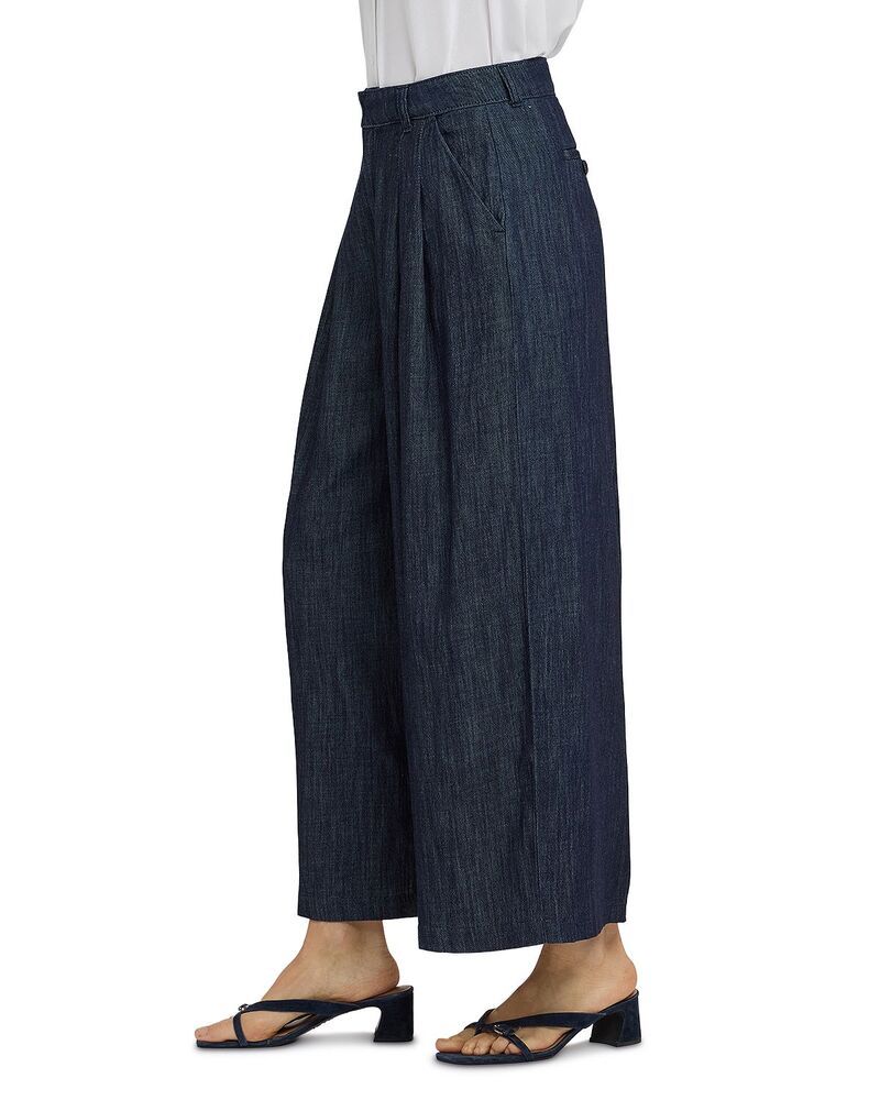 エヌワイディージェイ レディース ボトムス カジュアルパンツ ワイドレッグ デニム アンクル NYDJ Giselle Denim Wide Leg Ankle Trousers in Dark Indigo Dark Indigo インディゴ エヌワイディージェイ レディース ボトムス カジュアルパンツ ワイドレッグ デニム アンクル NYDJ Giselle Denim Wide Leg Ankle Trousers in Dark Indigo Dark Indigo インディゴ