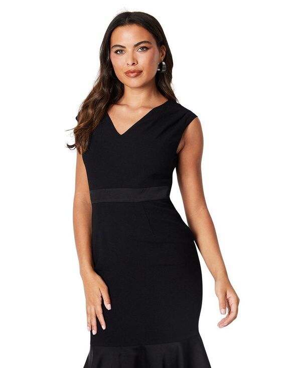 コースト レディース トップス ワンピース クレープ サテン Coast Satin Back Crepeplum Dress Black ブラック コースト レディース トップス ワンピース クレープ サテン Coast Satin Back Crepeplum Dress Black ブラック