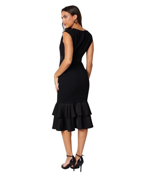 コースト レディース トップス ワンピース クレープ サテン Coast Satin Back Crepeplum Dress Black ブラック コースト レディース トップス ワンピース クレープ サテン Coast Satin Back Crepeplum Dress Black ブラック