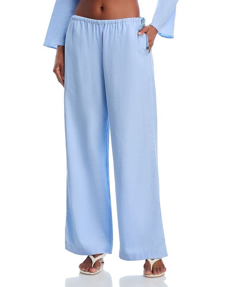 ソリッド アンド ストライプ レディース ボトムス カジュアルパンツ Solid Striped Thestanza Pants Blue Lagoon ブルー