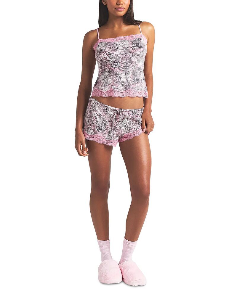スキムズ レディース ボトムス ハーフパンツ・ショーツ プリント ショートパンツ SKIMS Printed Camisole Shortsleep Set Bloomini