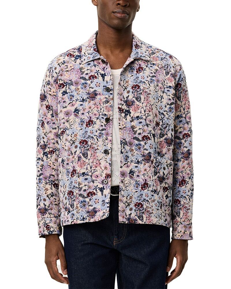 レ ドゥ メンズ アウター ジャケット・ブルゾン フラワー柄 フラワー Les Deux Hugh Floral Jacket Ivory アイボリー