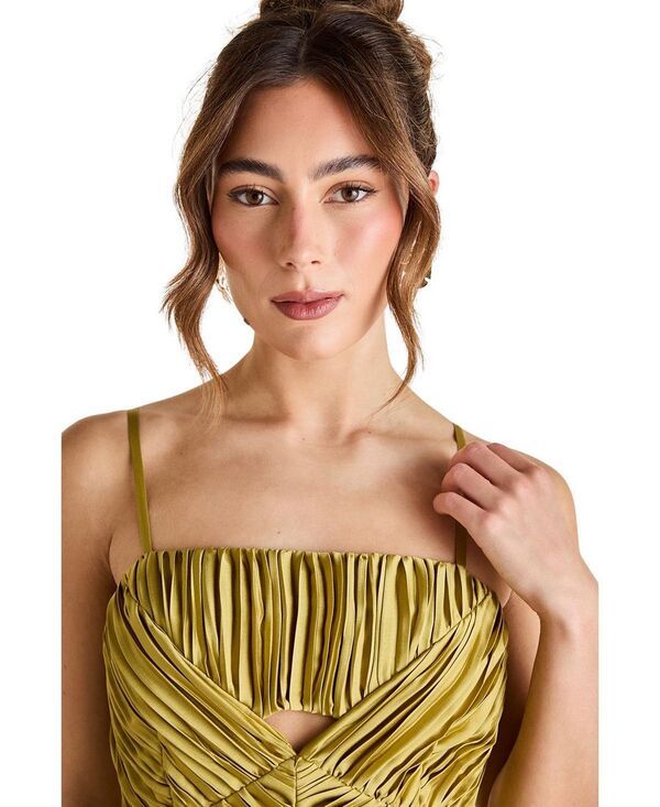 コースト レディース トップス ワンピース プリーツ サテン Coast Pleated Peplum Strappy Satin Dress Olive オリーブ コースト レディース トップス ワンピース プリーツ サテン Coast Pleated Peplum Strappy Satin Dress Olive オリーブ