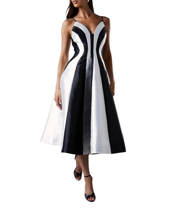 コースト レディース トップス ワンピース ミディ コントラスト Coast Contrast Panel Midi Dress Mono