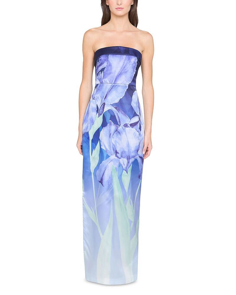 セイア レディース トップス ワンピーストラップレス Theia Cyrilla Strapless Column Gown Moonlight