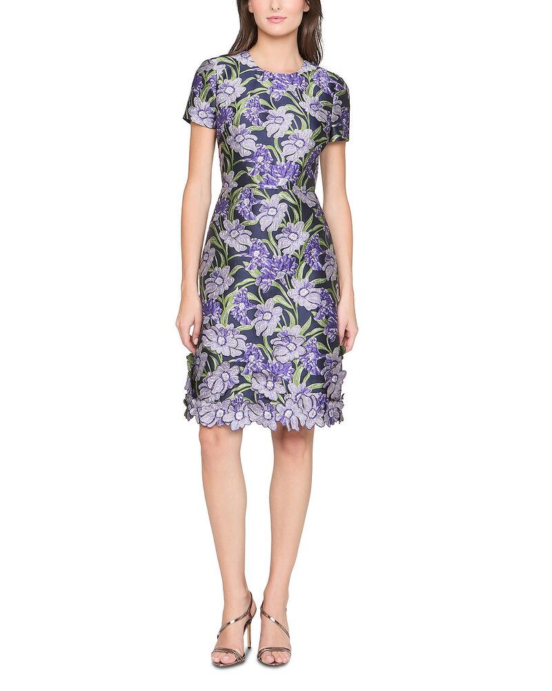 セイア レディース トップス ワンピース Theia Serenza Jacquardress Iris Bloom