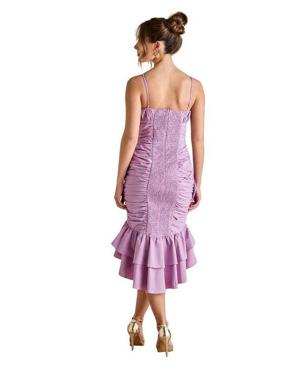 コースト レディース トップス ワンピース フリル ミディ Coastrappy Multi Ruffle Midi Dress Purple パープル