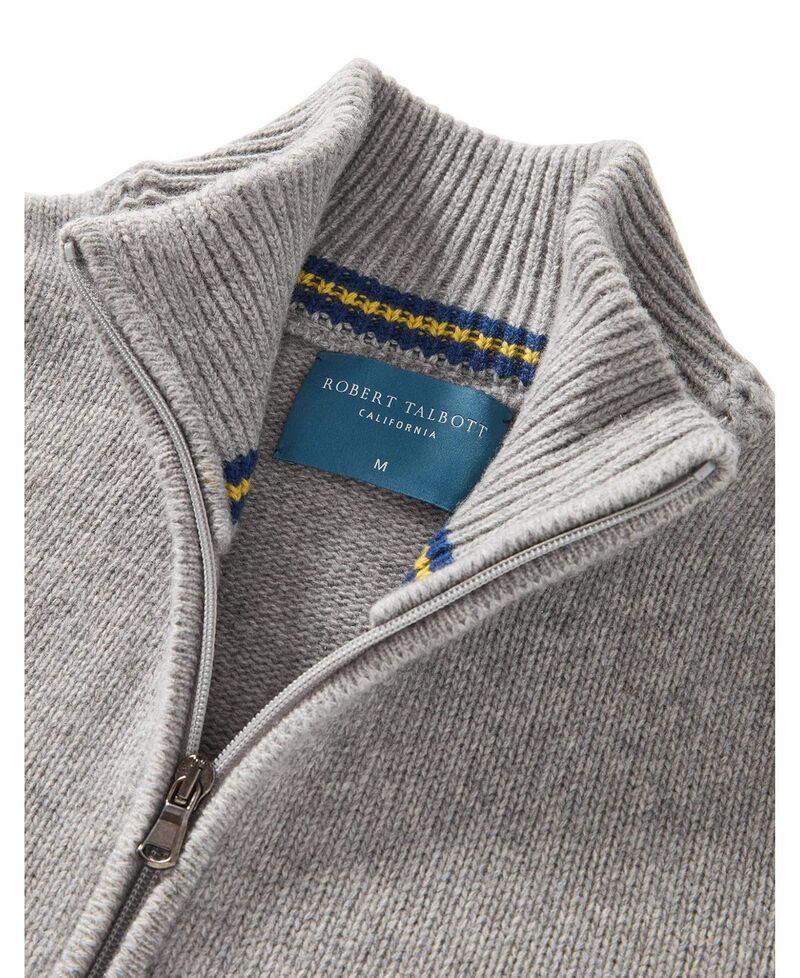 ロバート タルボット メンズ アウター ニット・セーター Robertalbott Graham Cashmere Blend Full Zip Sweater Light Gray グレー ロバート タルボット メンズ アウター ニット・セーター Robertalbott Graham Cashmere Blend Full Zip Sweater Light Gray グレー