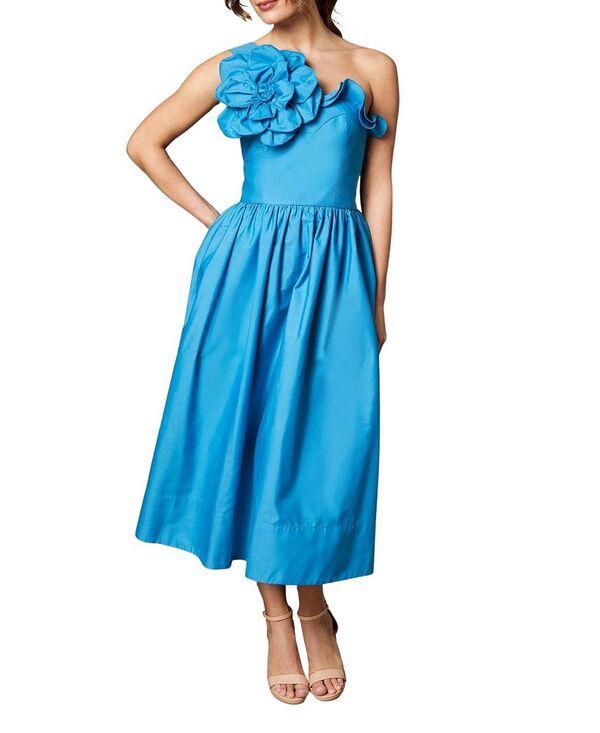 コースト レディース トップス ワンピース ミディ Coast One Shoulder Corsage Midi Dress Blue ブルー