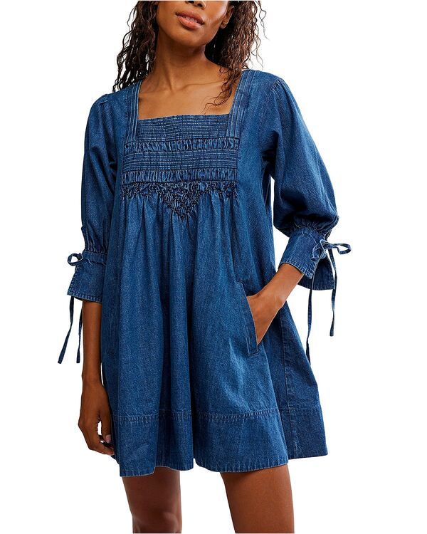 フリーピープル レディース トップス ワンピース ミニ デニム Free People Sonora Denimini Dress Midnight デニム