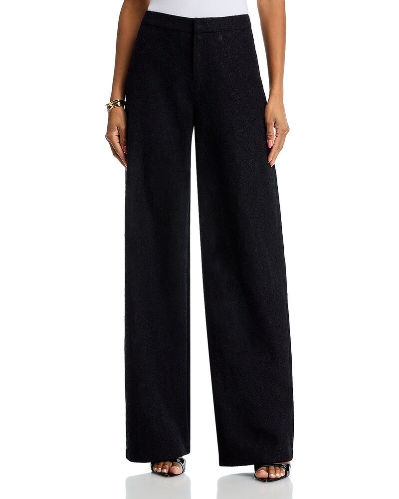 ラジャンス レディース ボトムス カジュアルパンツ ストレート レース LAGENCE Livvy Lace Straight Leg Pants Black ブラック