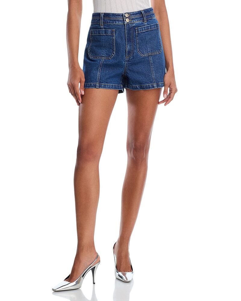 サンク ア セプト レディース ボトムス ハーフパンツ・ショーツ ショートパンツ Cinq Sept Andie Dorothea High Rise Jean Shorts in Tide