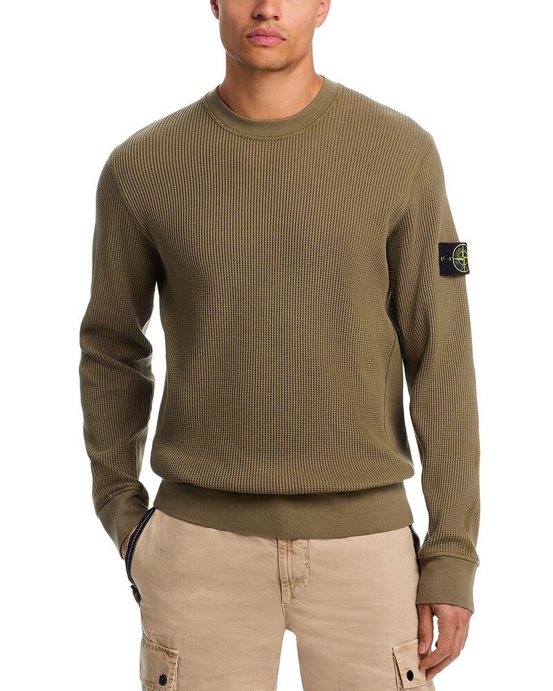 ストーンアイランド メンズ アウター パーカー・スウェット クルーネック シャツ コットン Stone Island Cotton Crewneck Sweatshirt Military Green グリーン