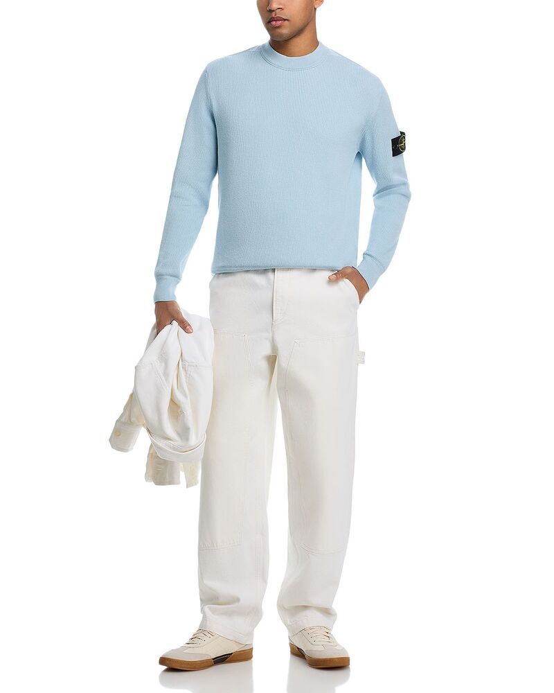 ストーンアイランド メンズ アウター ニット・セーター Stone Island Maglia Patch Sweater Sky Blue ブルー ストーンアイランド メンズ アウター ニット・セーター Stone Island Maglia Patch Sweater Sky Blue ブルー