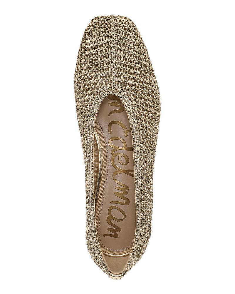 サムエデルマン レディース シューズ パンプス ニット Sam Edelman Womens Kasey Knit Ballet Flats Amber Gold アンバー