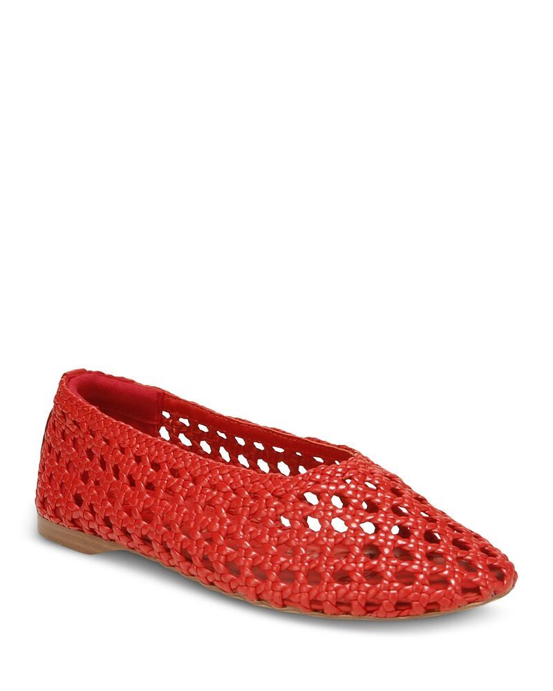 サムエデルマン レディース シューズ パンプス レザー Sam Edelman Womenshira Woven Leather Ballet Flats Red レッド