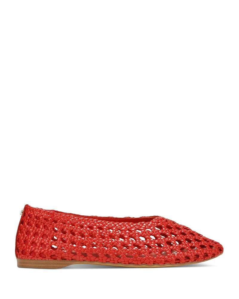 サムエデルマン レディース シューズ パンプス レザー Sam Edelman Womenshira Woven Leather Ballet Flats Red レッド