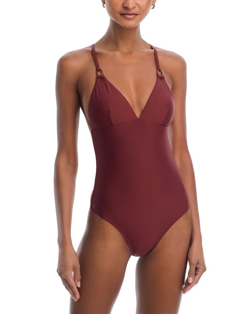 ペイジ レディース 水着 上下セット PAIGE Daisy Tie Back One Piece Swimsuit Burnt Sienna