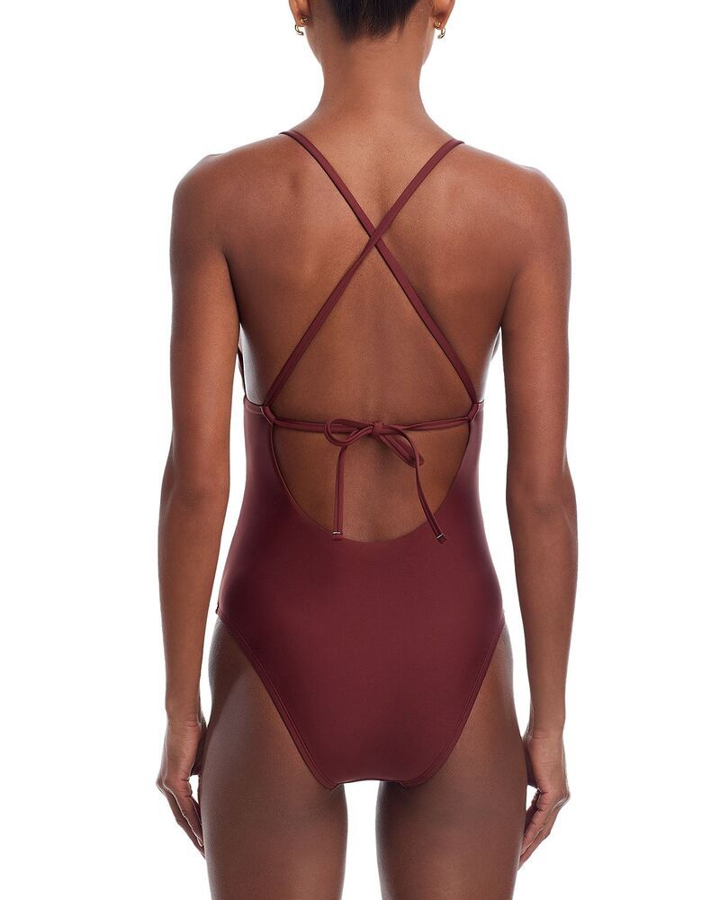 ペイジ レディース 水着 上下セット PAIGE Daisy Tie Back One Piece Swimsuit Burnt Sienna