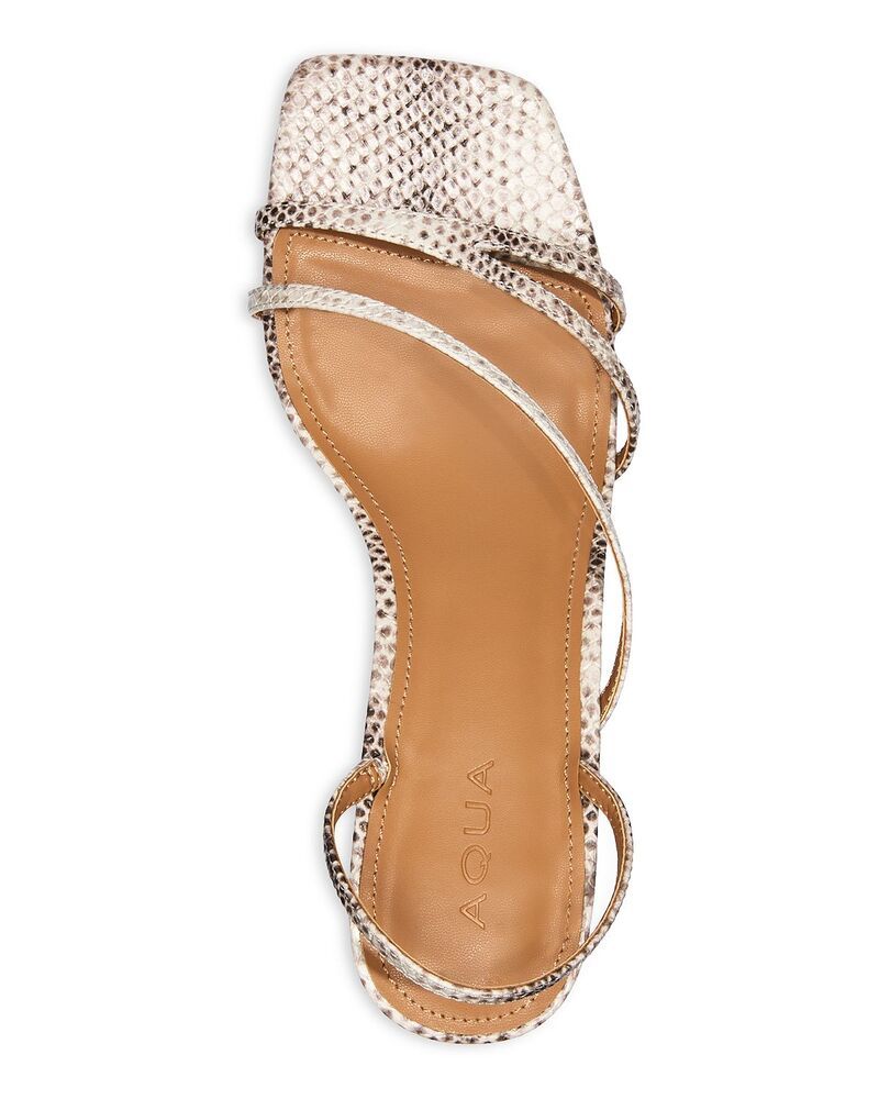 アクア レディース シューズ サンダル AQUA Womens Flona Strappy Sandals Exclusive Brown Snake ブラウン