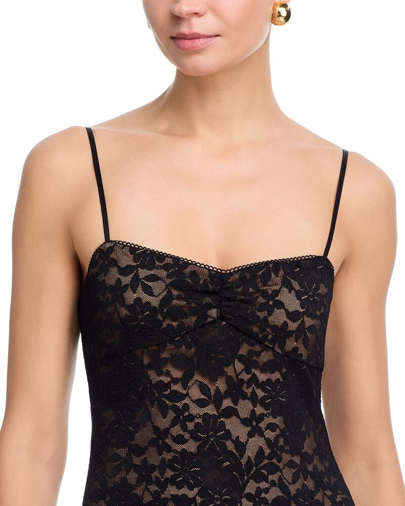 アクア レディース トップス ワンピース レース マキシ AQUA Stretch Lace Maxi Dress Exclusive Black ブラック