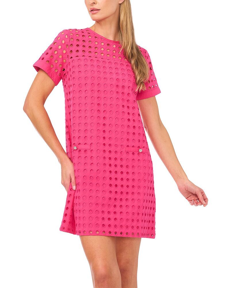 セセ レディース トップス ワンピース CeCe Circleyelet Shift Dress Pink Taffy ピンク