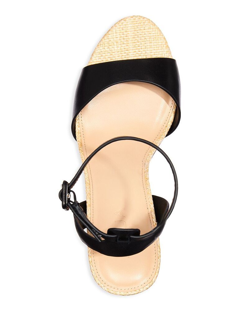 アクア レディース シューズ サンダル AQUA Womens Baley Sandals Exclusive Black Leather ブラック アクア レディース シューズ サンダル AQUA Womens Baley Sandals Exclusive Black Leather ブラック