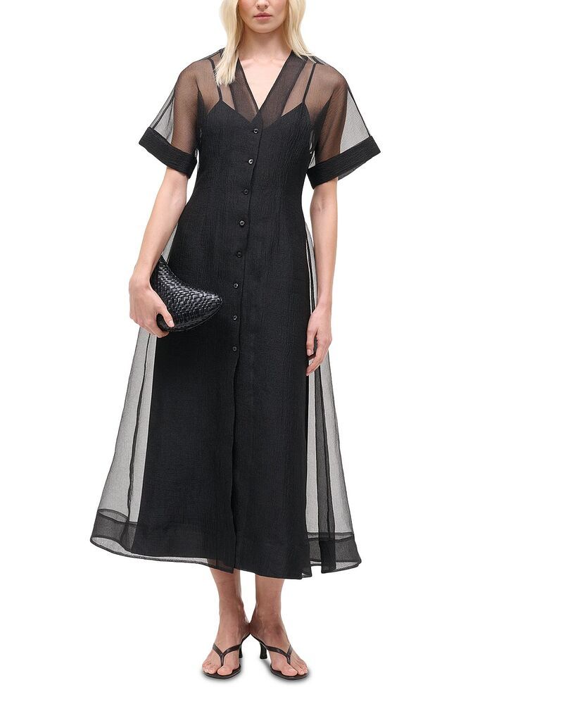 スタウド レディース トップス ワンピース STAUD Elle Dress Black ブラック