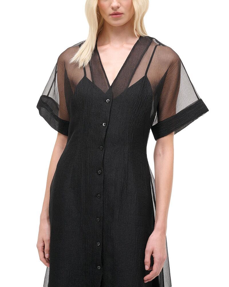 スタウド レディース トップス ワンピース STAUD Elle Dress Black ブラック