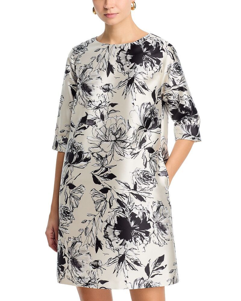 キャロライン ローズ レディース トップス ワンピース A ライン Caroline Rose Gianna Line Dress Ivory Multi アイボリー