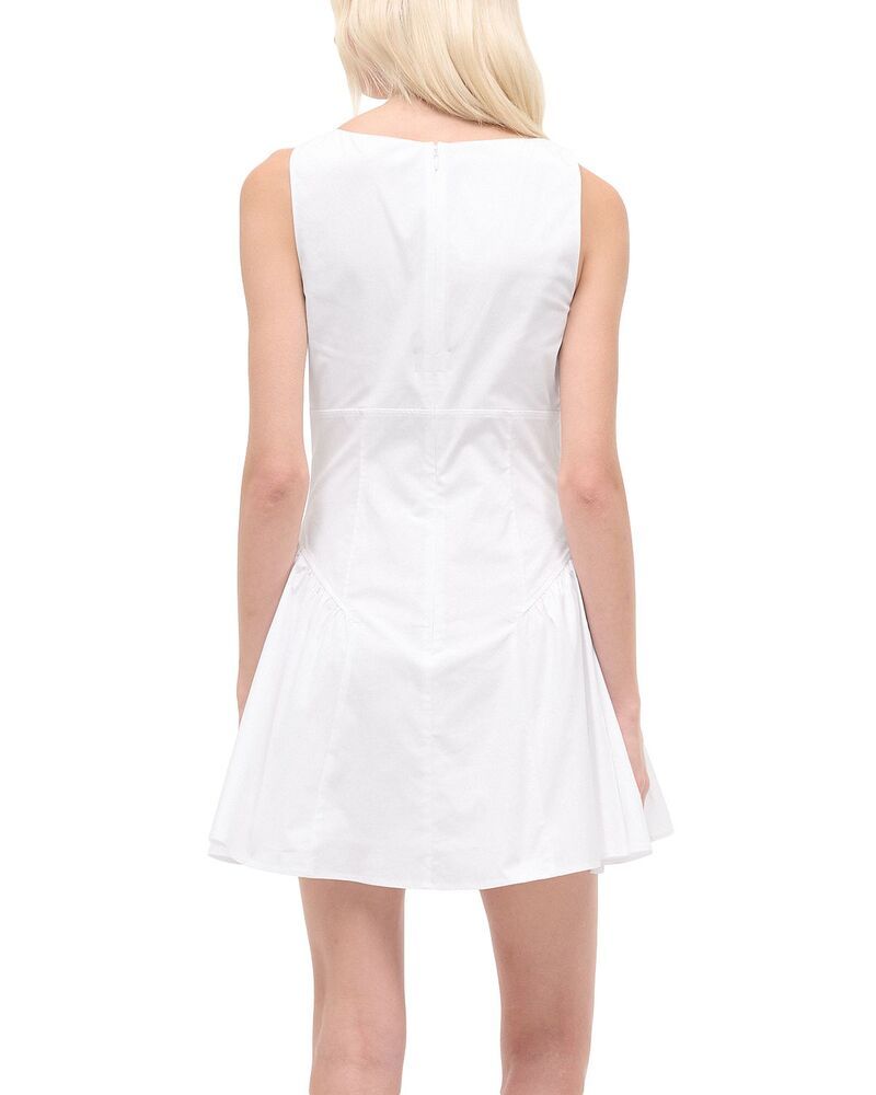スタウド レディース トップス ワンピース ミニ STAUD Gwen Mini Dress White ホワイト