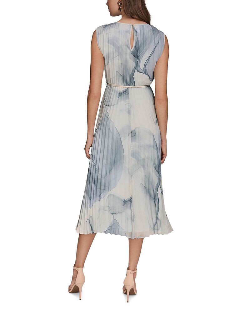 ダナキャラン レディース トップス ワンピース プリーツ ミディ ノースリーブ Donna Karan Sleeveless Pleated Midi Dress Dusk Muli