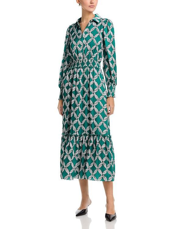 ティー・タハリ レディース トップス ワンピース ボタンダウン Tahari Half Placket Button Down Peplum Hem Dress Infinity Chain