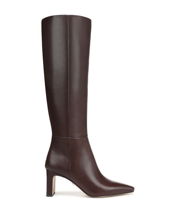 サムエデルマン レディース シューズ ブーツ・レインブーツ ヒール Sam Edelman Womensylvia Extra Wide Calf Pointed Toe Higheel Bootspiced Pecan Leather