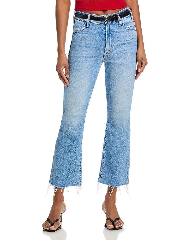 マザー レディース ボトムス デニムパンツ ジーンズ MOTHER Lil Hustler High Rise Crop Fray Jeans in Sow Surreal Sow Surreal