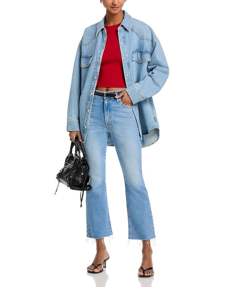 マザー レディース ボトムス デニムパンツ ジーンズ MOTHER Lil Hustler High Rise Crop Fray Jeans in Sow Surreal Sow Surreal マザー レディース ボトムス デニムパンツ ジーンズ MOTHER Lil Hustler High Rise Crop Fray Jeans in Sow Surreal Sow Surreal