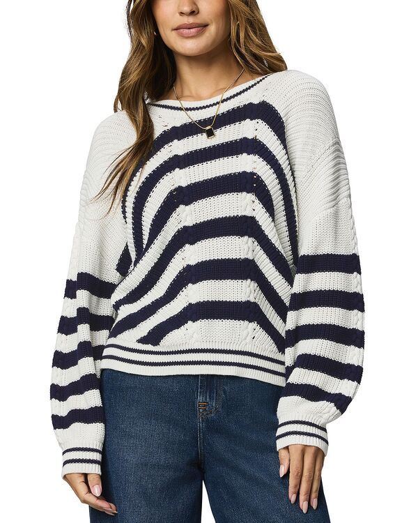 スプレンディット レディース アウター ニット・セーター Splendid Vienna Chevron Sweater WhiteNavy ホワイト