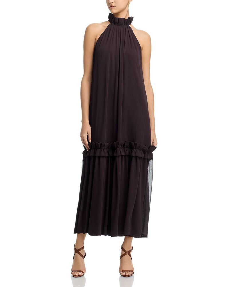 アクア レディース トップス ワンピース マキシ ホルター AQUA Halter Maxi Dress Exclusive Brown ブラウン