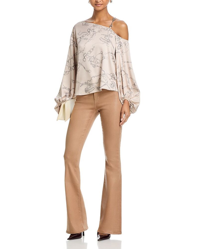 ラジャンス レディース ボトムス デニムパンツ フレア キャップ ジーンズ LAGENCE Marty Ultra High Rise Flare Leg Jeans in Cappuccino