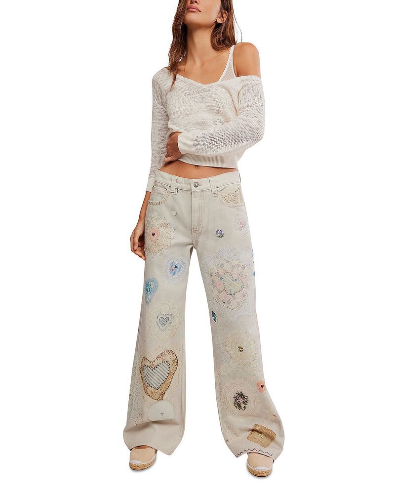 フリーピープル レディース ボトムス デニムパンツ ストレート ジーンズ Free People Illusionstraight Leg Jeans in Heirloom フリーピープル レディース ボトムス デニムパンツ ストレート ジーンズ Free People Illusionstraight Leg Jeans in Heirloom